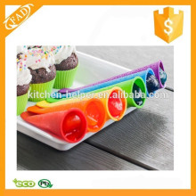 Muy bienvenida multicolores pequeños modelos de silicona popsicle molde